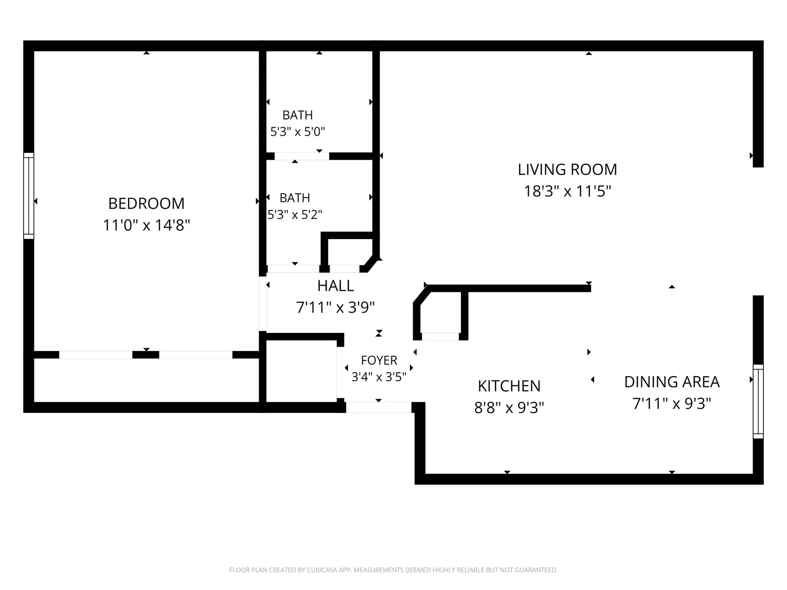 Evans Apartment Community 1 Bedroom floor plan